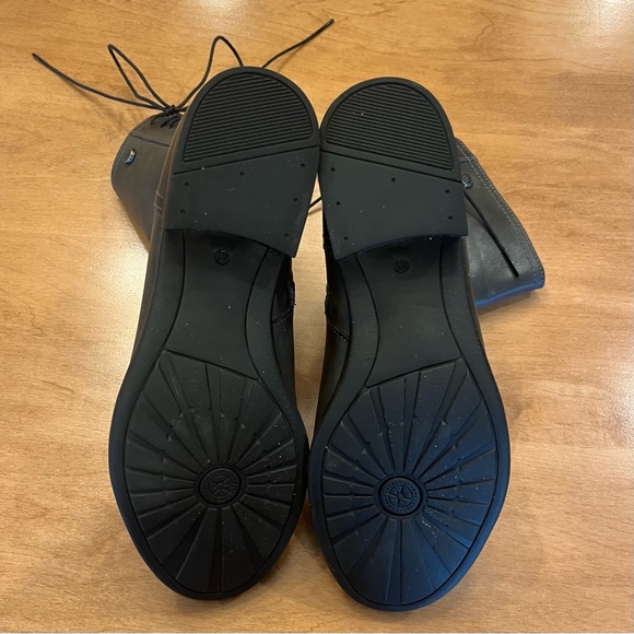 Like new dark-grey ankle-boots with side-zipper and lace-up back by Bussola - Picture 7 of 8